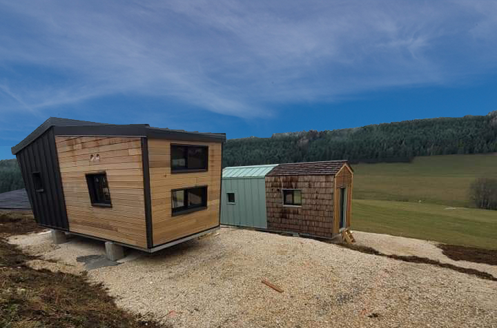 la tiny House Améthyste et la tiny House Jade